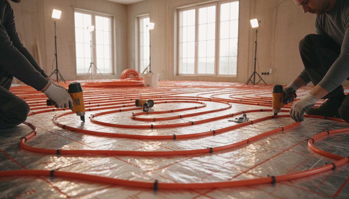 Vloerverwarming installatie